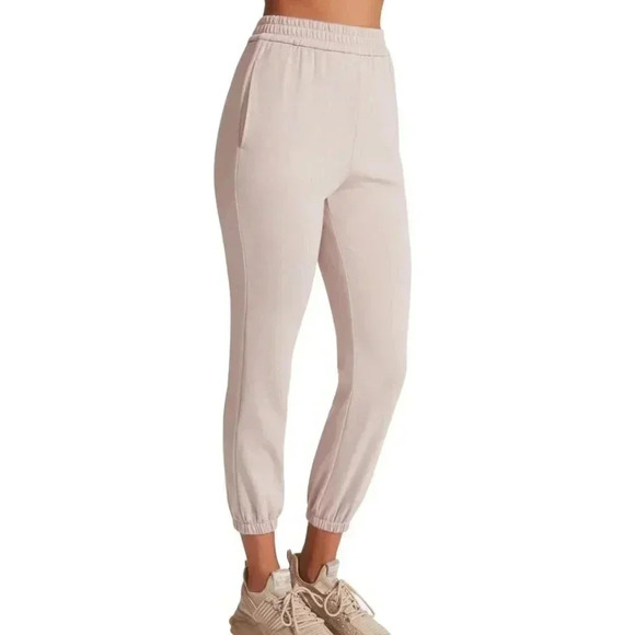 NEW ✨ BB DAKOTA Size Small Rose Mauve Brushed Fleece Jogger Sweatpants - Picture 1 of 12